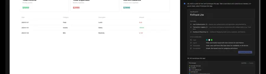 Personal Finance CRM dashboard built with Firebase and AI showcasing user authentication, and financial data tracking.